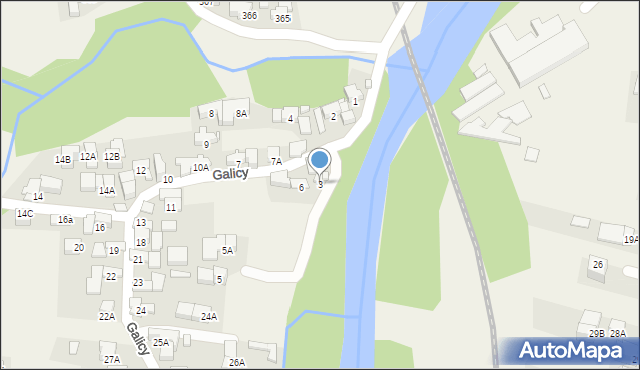 Biały Dunajec, Galicy, gen., 3, mapa Biały Dunajec