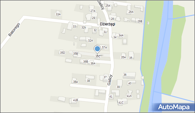 Biały Dunajec, Galicy, gen., 35C, mapa Biały Dunajec