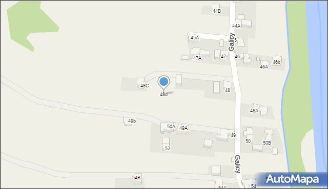 Biały Dunajec, Galicy, gen., 48d, mapa Biały Dunajec