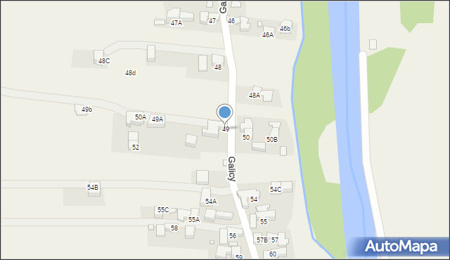 Biały Dunajec, Galicy, gen., 49, mapa Biały Dunajec