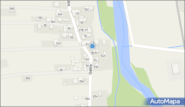 Biały Dunajec, Galicy, gen., 62, mapa Biały Dunajec