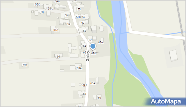 Biały Dunajec, Galicy, gen., 63a, mapa Biały Dunajec