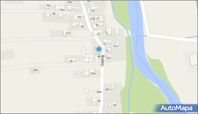 Biały Dunajec, Galicy, gen., 65, mapa Biały Dunajec