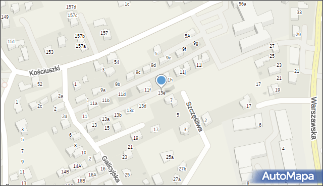 Bibice, Galicyjska, 13e, mapa Bibice