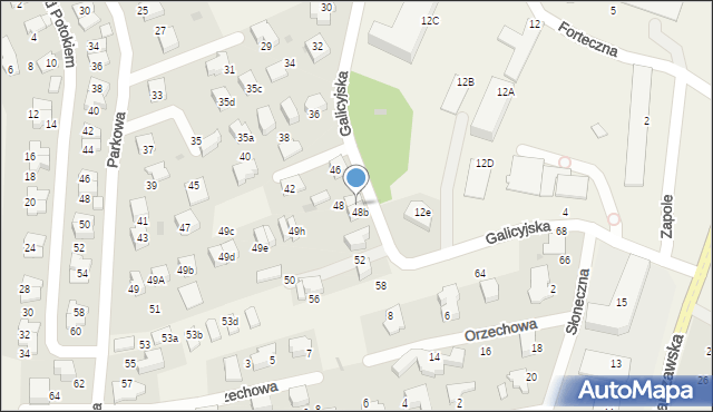 Bibice, Galicyjska, 48a, mapa Bibice