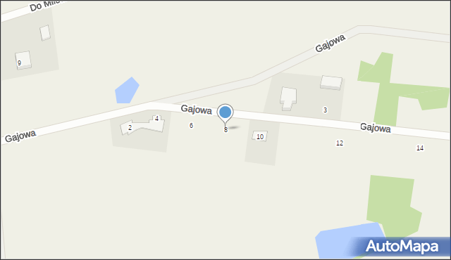 Bielkówko, Gajowa, 8, mapa Bielkówko