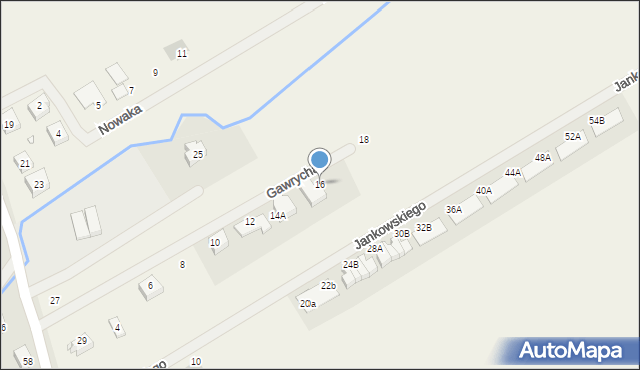 Biernatki, Gawrycha Sylwestra, 16, mapa Biernatki