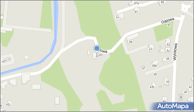 Bieruń, Gajowa, 11, mapa Bieruń