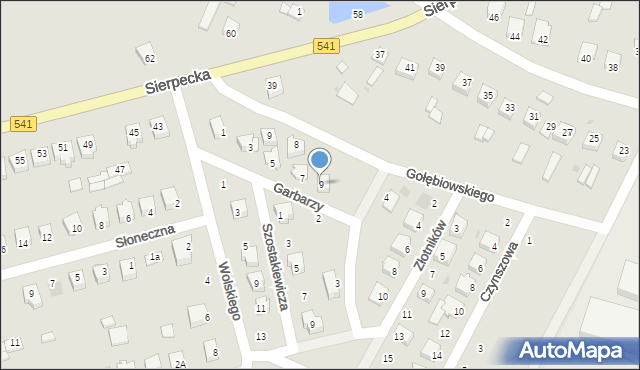 Bieżuń, Garbarzy, 9, mapa Bieżuń