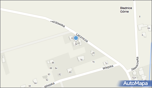 Bładnice Górne, Gazdowska, 24, mapa Bładnice Górne