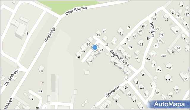 Bochnia, Gadowskiego Walentego, ks., 20, mapa Bochni