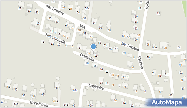 Bochnia, Gąsiorka Stanisława, 13a, mapa Bochni