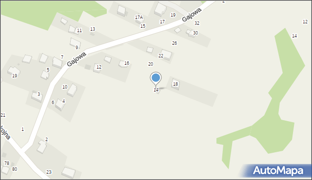 Bolechowice, Gajowa, 14, mapa Bolechowice