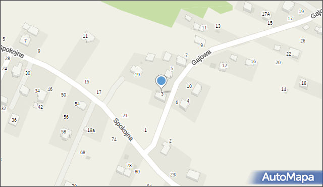 Bolechowice, Gajowa, 3, mapa Bolechowice