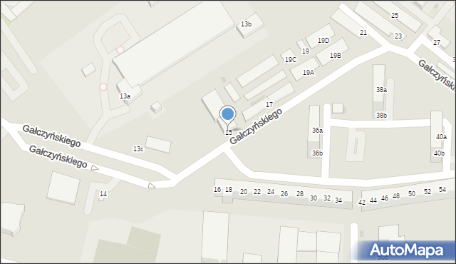 Bolesławiec, Gałczyńskiego Konstantego Ildefonsa, 15, mapa Bolesławca