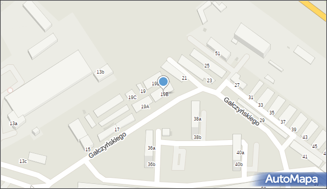 Bolesławiec, Gałczyńskiego Konstantego Ildefonsa, 19B, mapa Bolesławca