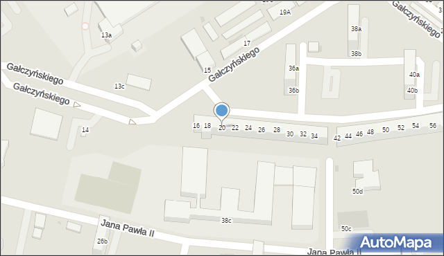 Bolesławiec, Gałczyńskiego Konstantego Ildefonsa, 20, mapa Bolesławca