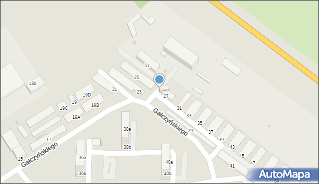 Bolesławiec, Gałczyńskiego Konstantego Ildefonsa, 27a, mapa Bolesławca