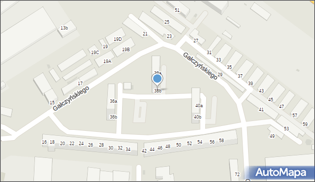 Bolesławiec, Gałczyńskiego Konstantego Ildefonsa, 38b, mapa Bolesławca