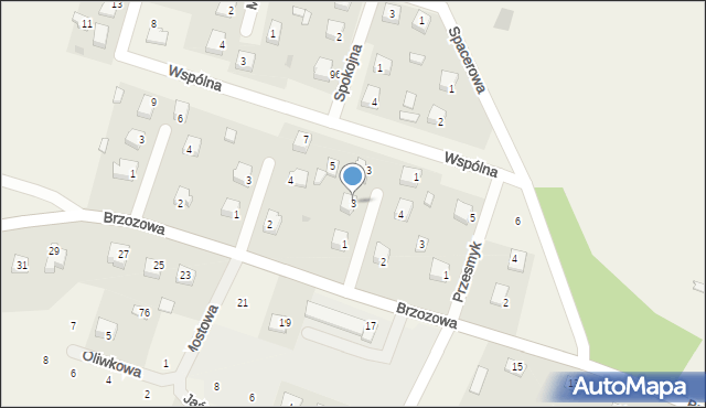 Bożewo, Gajowa, 3, mapa Bożewo