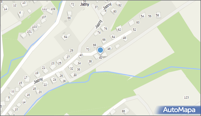 Brenna, Gazowników, 42, mapa Brenna