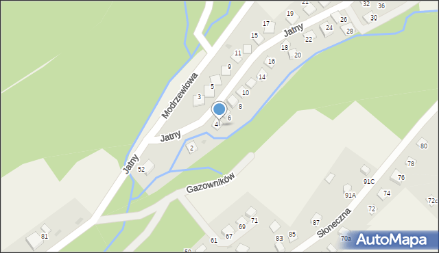 Brenna, Gazowników, 6a, mapa Brenna