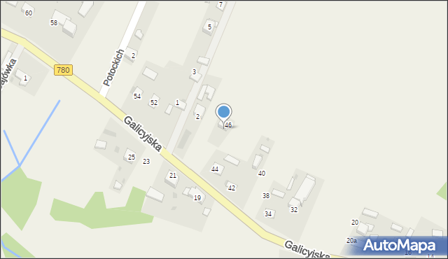 Brodła, Galicyjska, 48, mapa Brodła