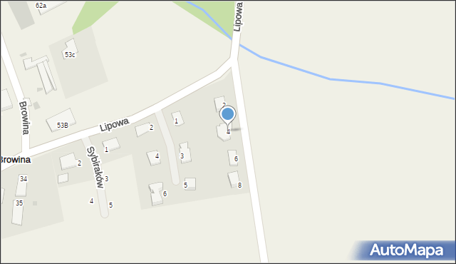 Browina, Garwolińska, 4, mapa Browina