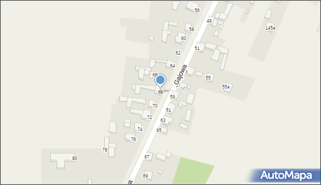 Brudzowice, Gajowa, 68, mapa Brudzowice
