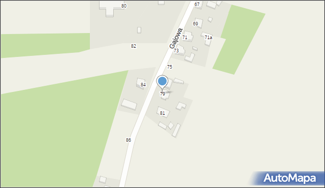 Brudzowice, Gajowa, 79, mapa Brudzowice