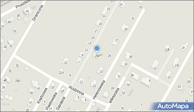 Brwinów, Gardenii, 20a, mapa Brwinów