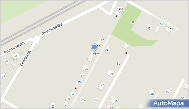 Brwinów, Gardenii, 23, mapa Brwinów