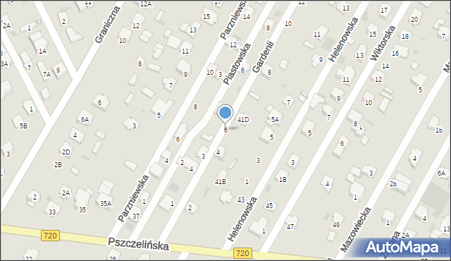 Brwinów, Gardenii, 6, mapa Brwinów