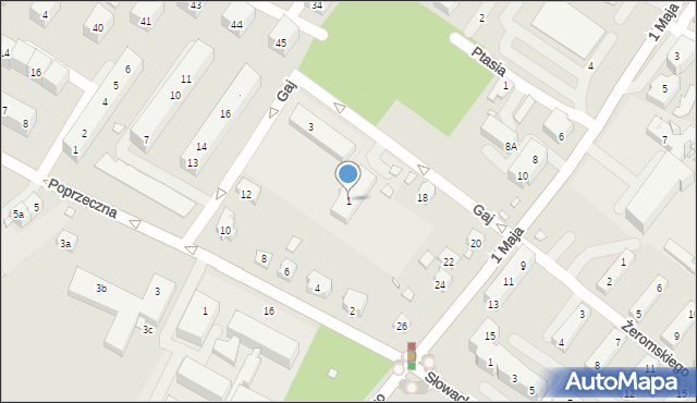 Brzeg, Gaj, 1, mapa Brzeg