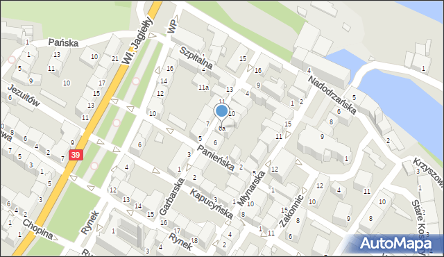 Brzeg, Garbarska, 6a, mapa Brzeg