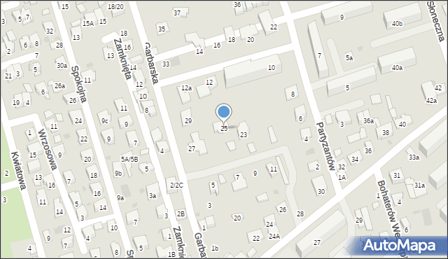 Brzesko, Garbarska, 25, mapa Brzesko