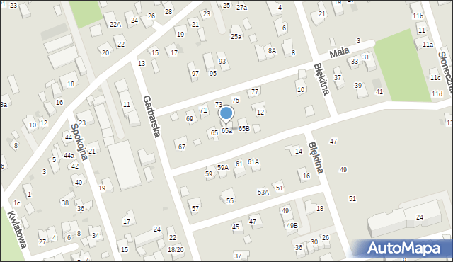 Brzesko, Garbarska, 65a, mapa Brzesko
