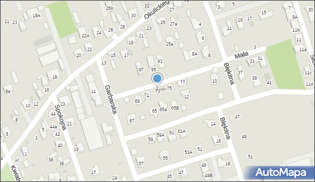 Brzesko, Garbarska, 73, mapa Brzesko