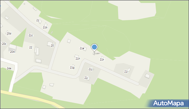 Brzozowa, Gabrielów, 21f, mapa Brzozowa