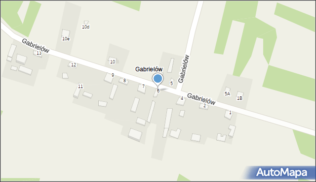 Brzozowa, Gabrielów, 6, mapa Brzozowa
