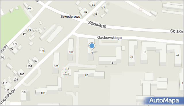 Bydgoszcz, Gackowskiego Teofila, 5, mapa Bydgoszczy