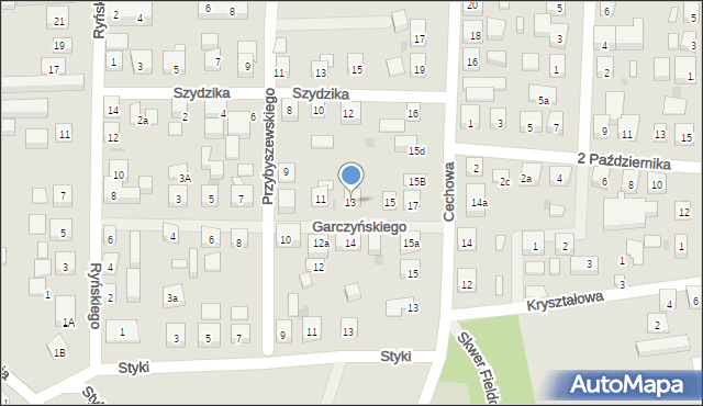 Bydgoszcz, Garczyńskiego Stefana, 13, mapa Bydgoszczy