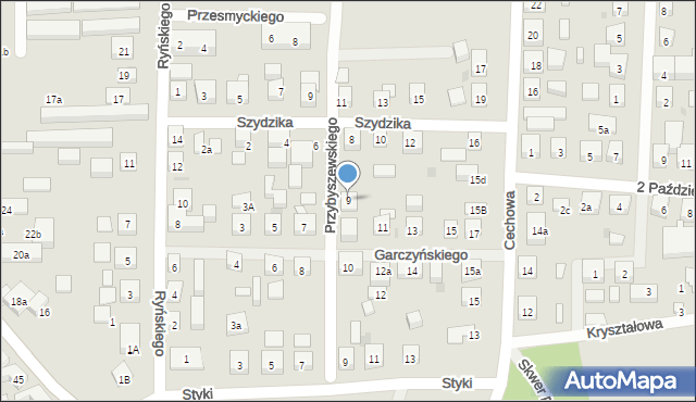 Bydgoszcz, Garczyńskiego Stefana, 9, mapa Bydgoszczy