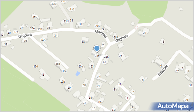 Bytom, Gajowa, 23a, mapa Bytomia