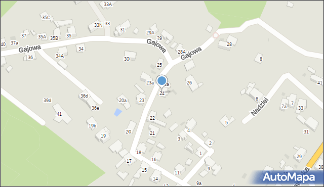 Bytom, Gajowa, 24, mapa Bytomia