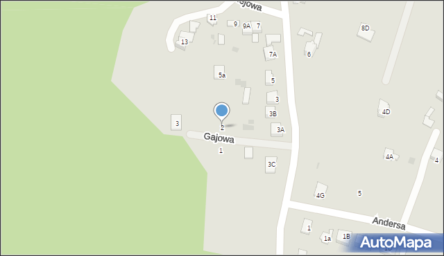 Chęciny, Gajowa, 2, mapa Chęciny