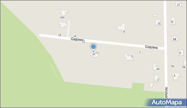 Chełm, Gajowa, 11, mapa Chełma