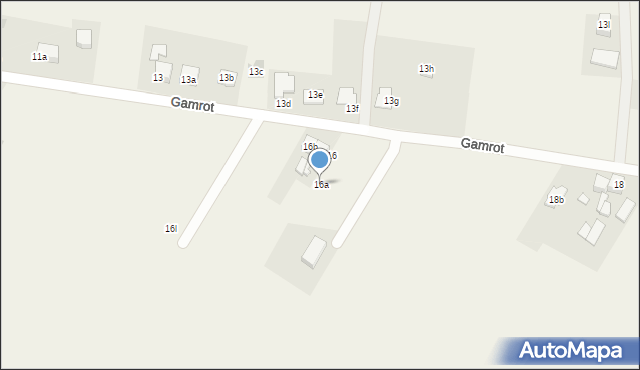 Chełm Śląski, Gamrot, 16a, mapa Chełm Śląski