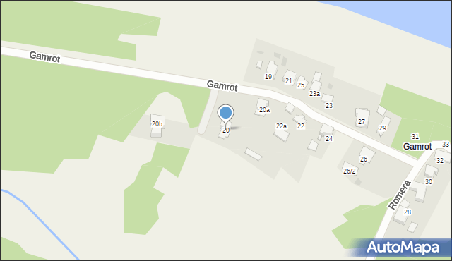 Chełm Śląski, Gamrot, 20, mapa Chełm Śląski