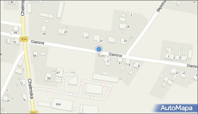 Chełm Śląski, Gamrot, 2a, mapa Chełm Śląski
